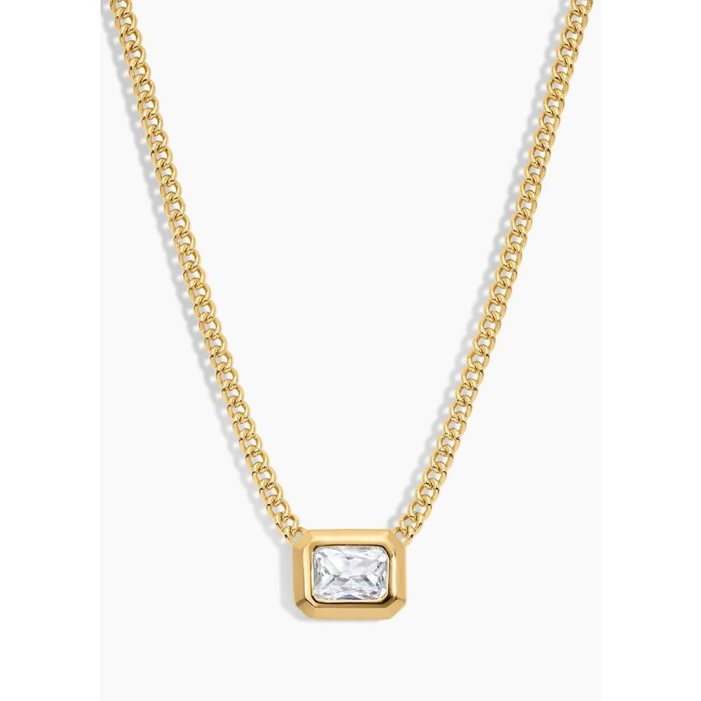 NEW ELECTRIC PICKS mirage crystal pendant necklace in gold